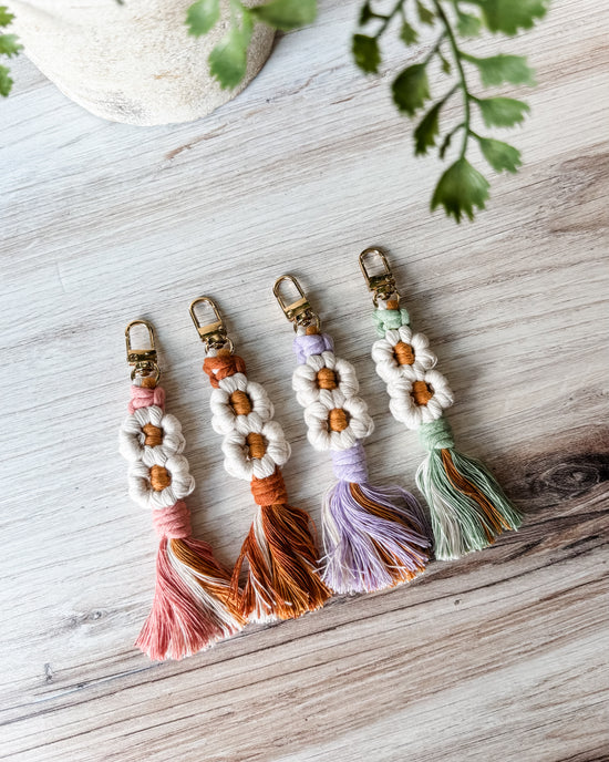 Double Daisy Keychains