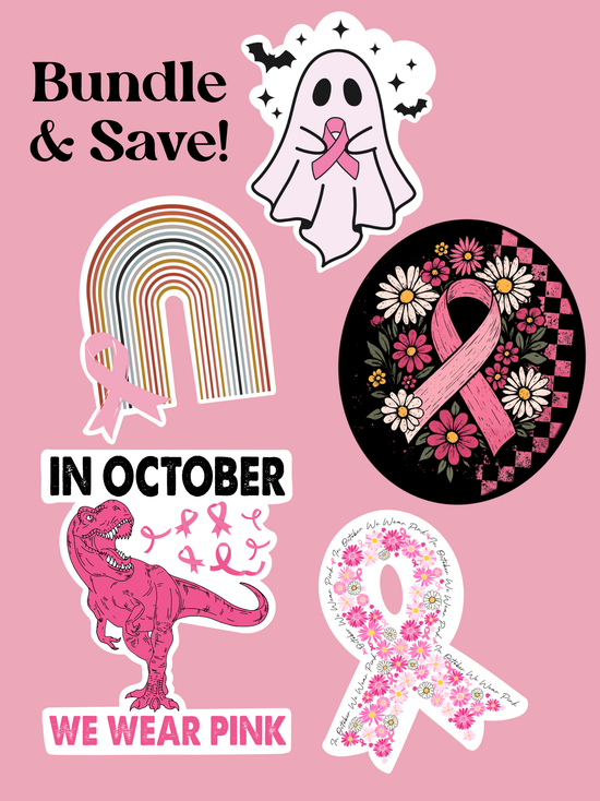 In October We Wear Pink Sticker Bundle