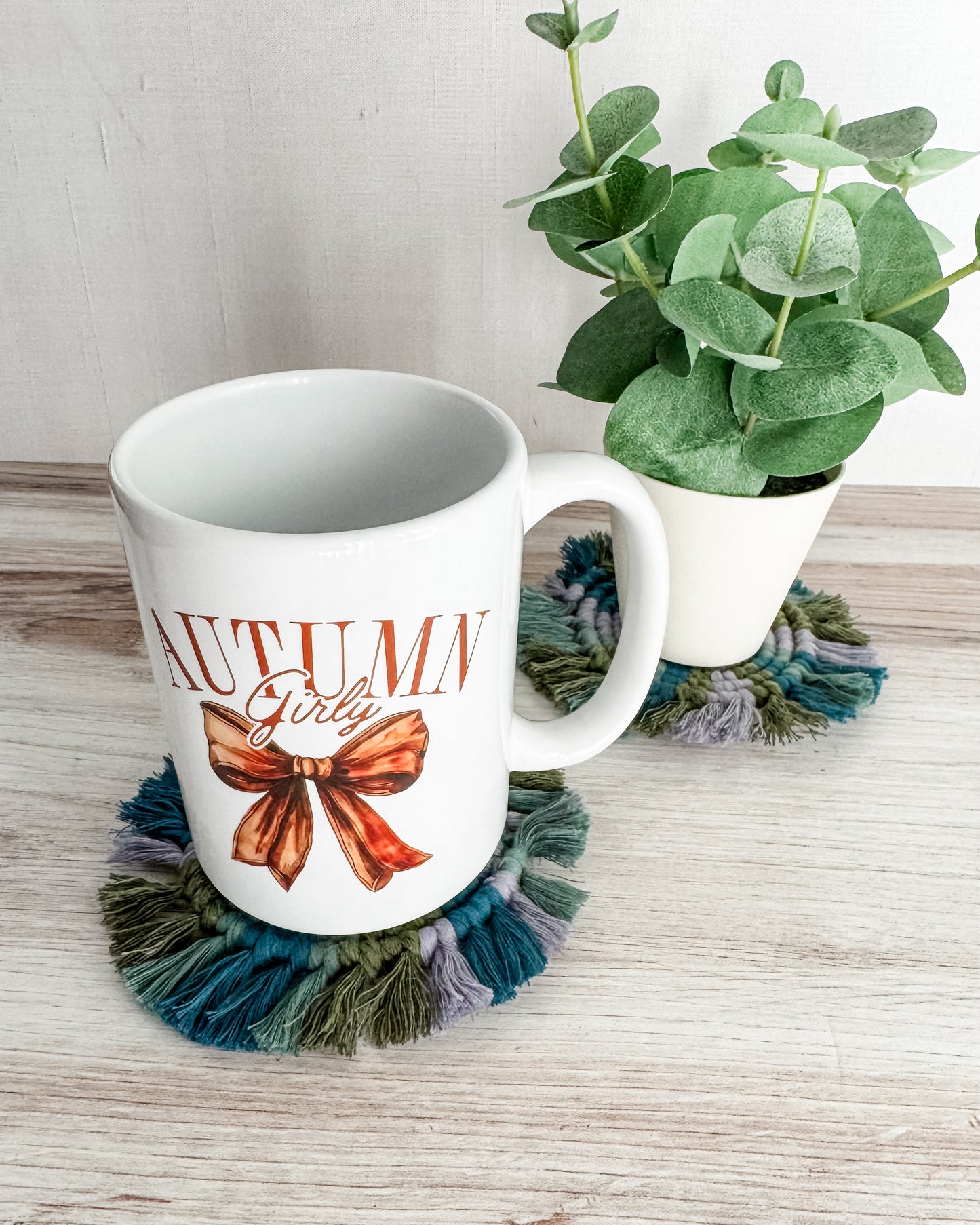 Sea of Green Mug Rug Set