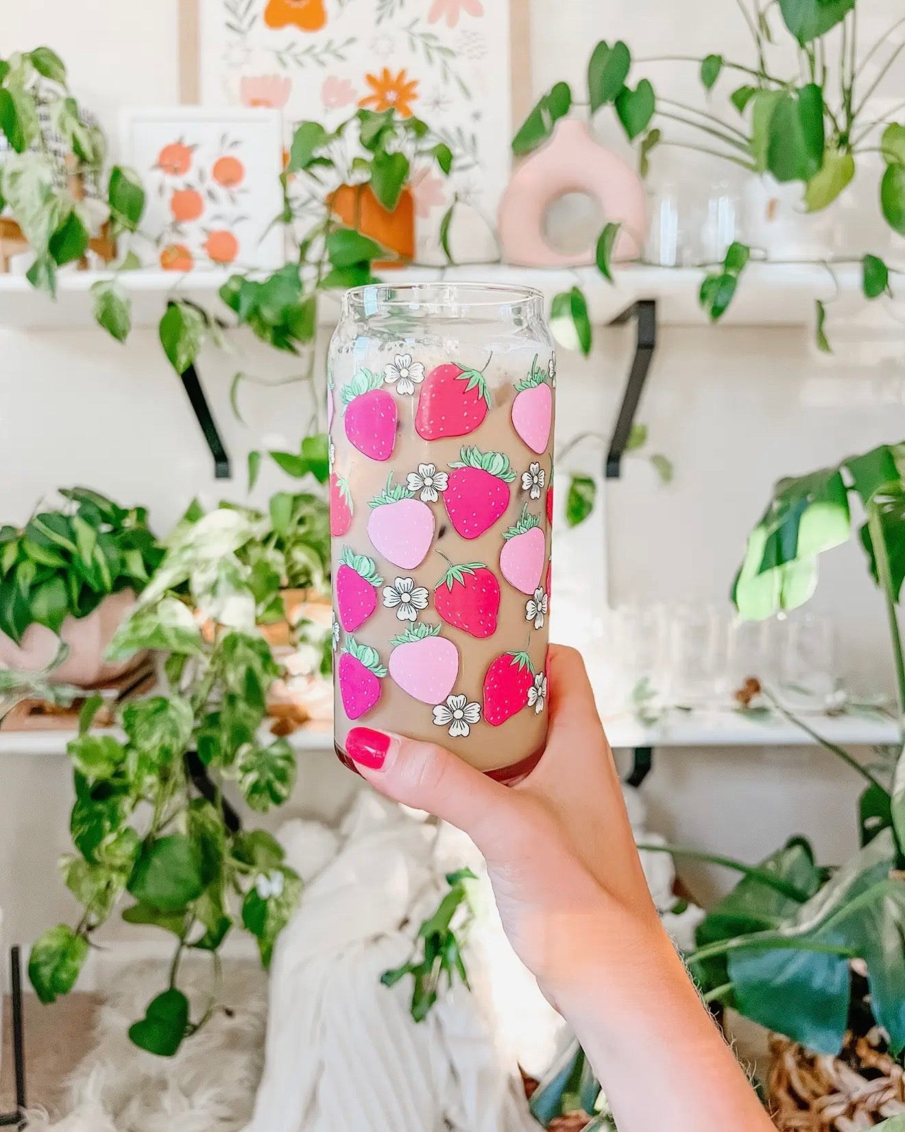 Strawberry Iced Coffee Glass Pre-Order