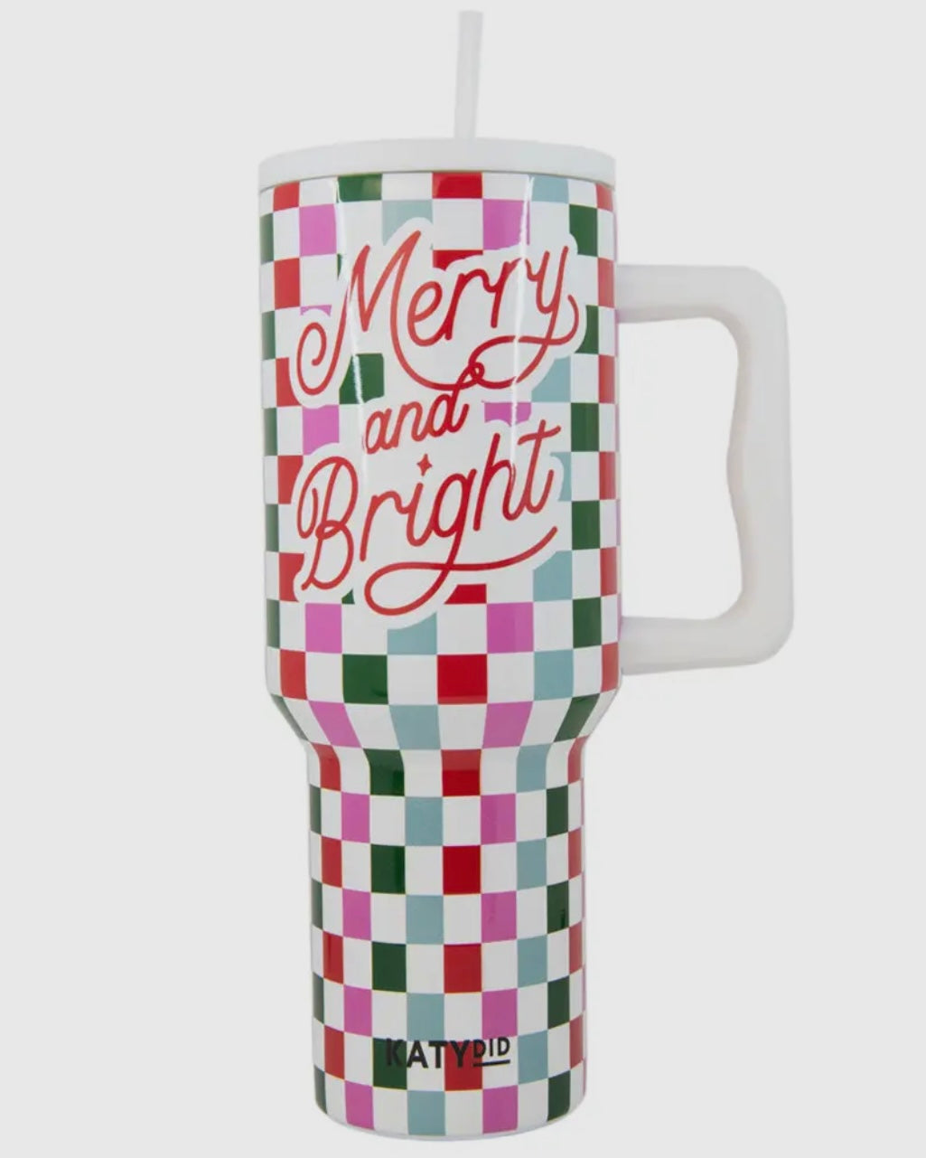 Merry & Bright Checkered Tumbler Pre-Order