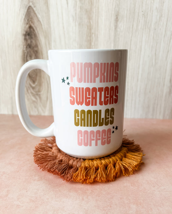 Pumpkins, Sweaters, Candles, Coffee Mug