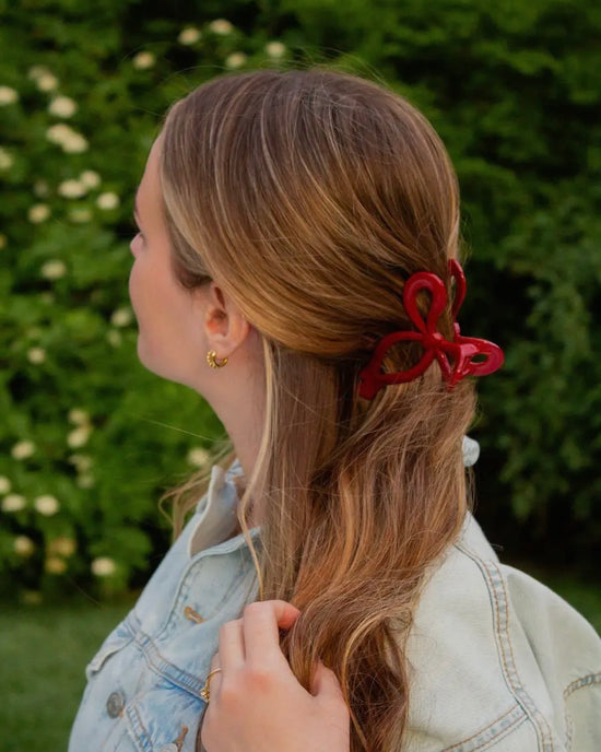 Vintage Bow Red Claw Clip Pre-Order