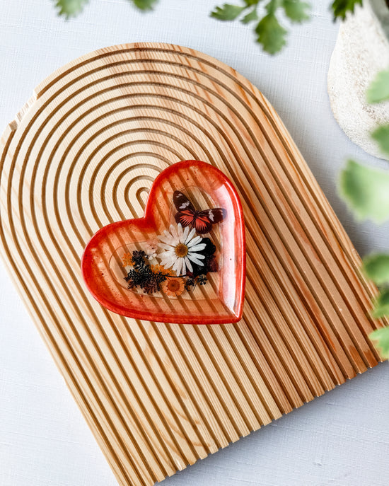 Resin Heart Trinket Dish