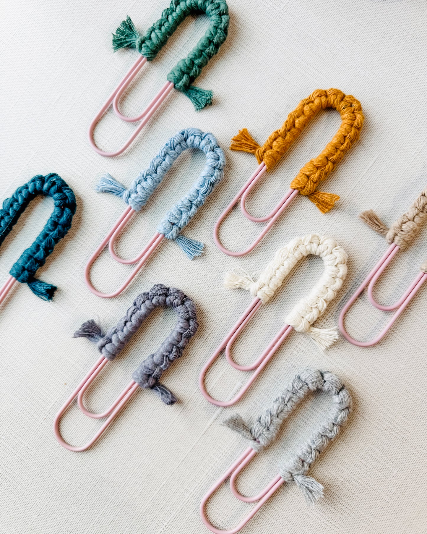 Macrame Paperclip Bookmarks - Soft Purple Paperclip