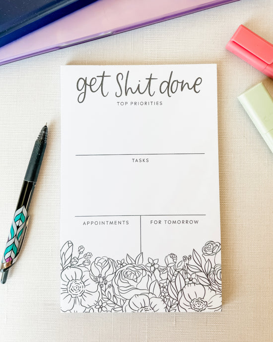 Get Shit Done Daily Planner Notepad