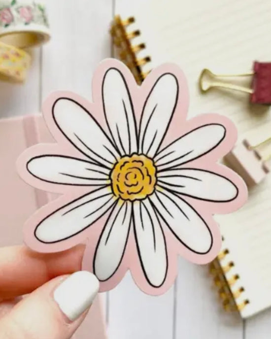 Pink Daisy Sticker