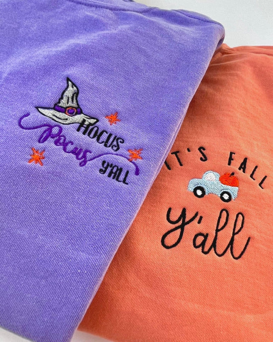 Fall + Halloween Embroidered Crewnecks