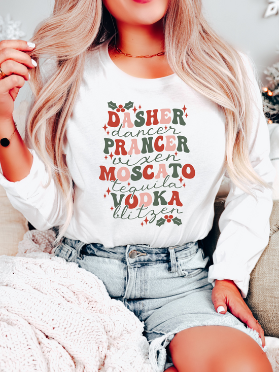 Drunk Reindeer Long Sleeve Tee