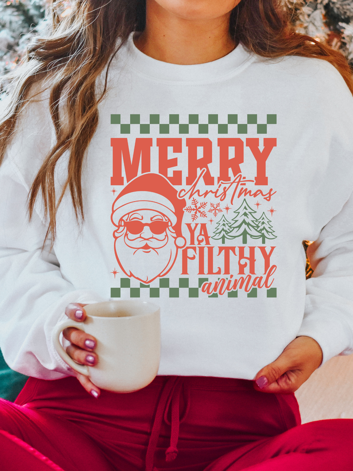 Merry Christmas Ya Filthy Animal Crewneck