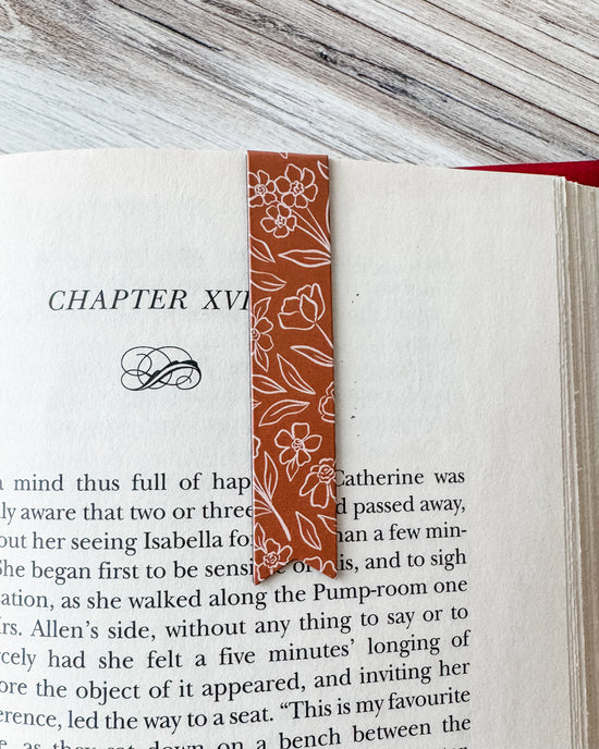 Terracotta Floral Magnetic Bookmark