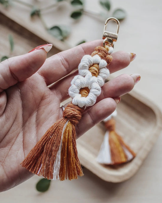 Double Daisy Keychains