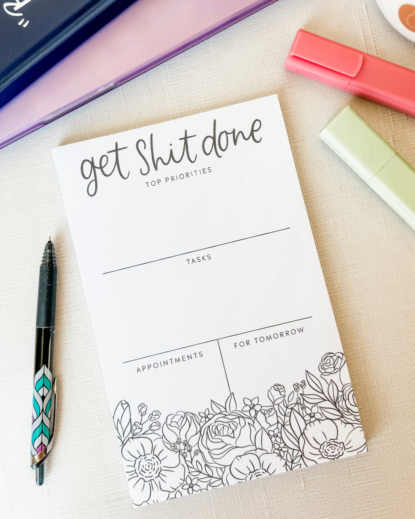 Get Shit Done Daily Planner Notepad