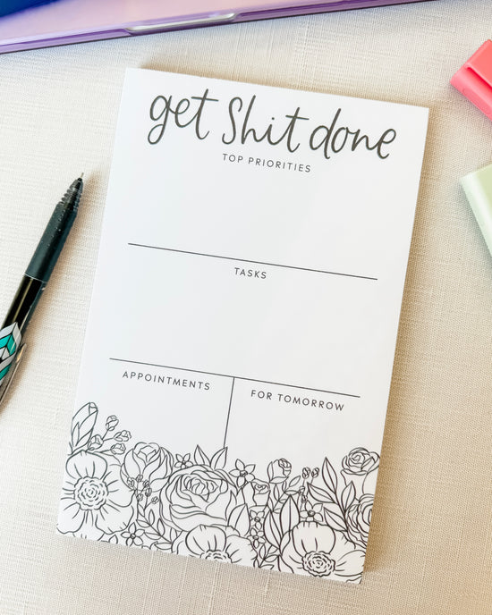 Get Shit Done Daily Planner Notepad