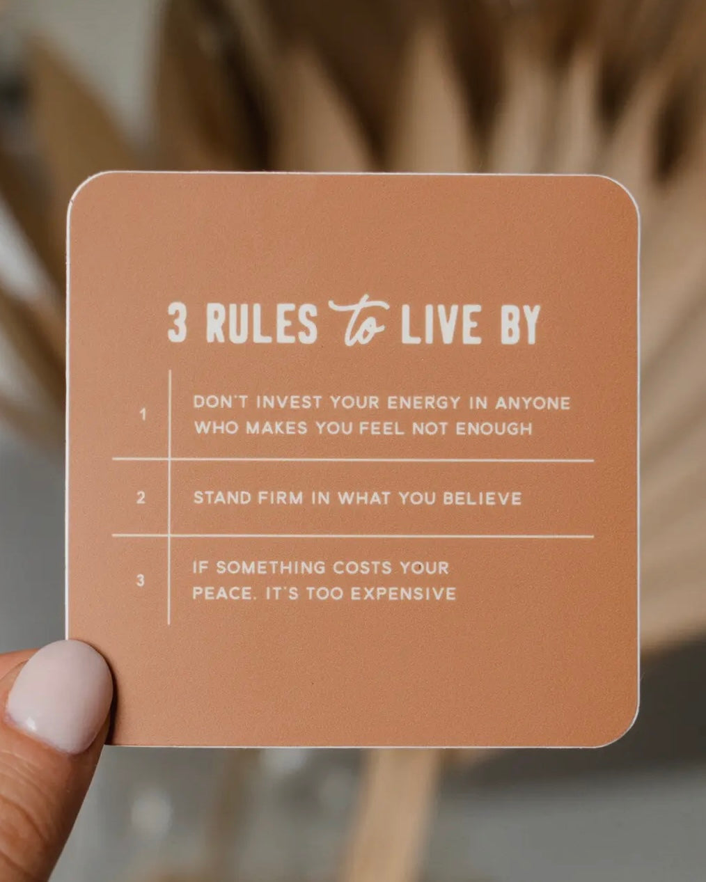 3 Rules Sticker