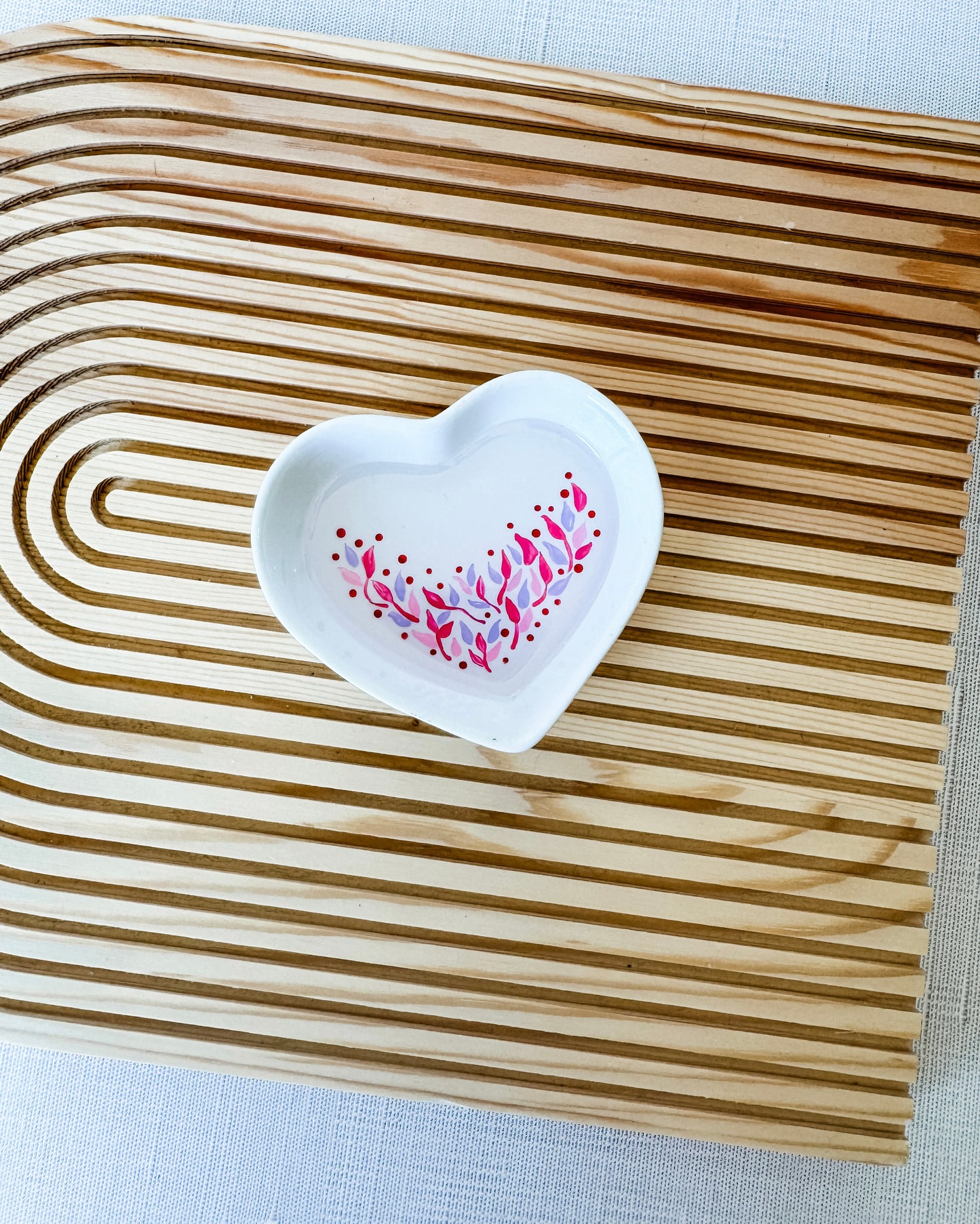 Sweetheart Botanical Heart Trinket Dish