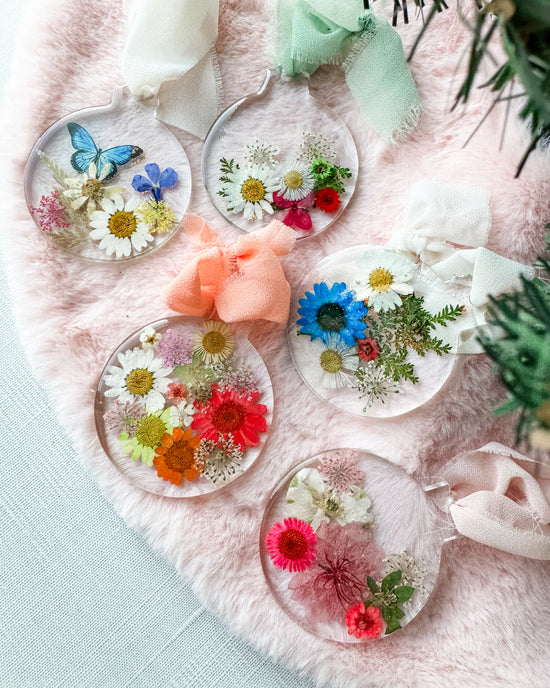 Floral Resin Ornaments