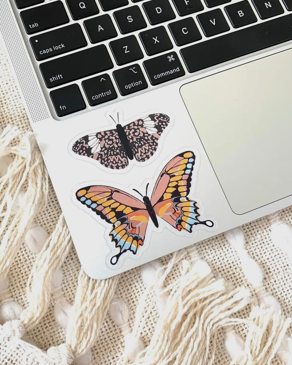 Pink Swallowtail Butterfly Sticker