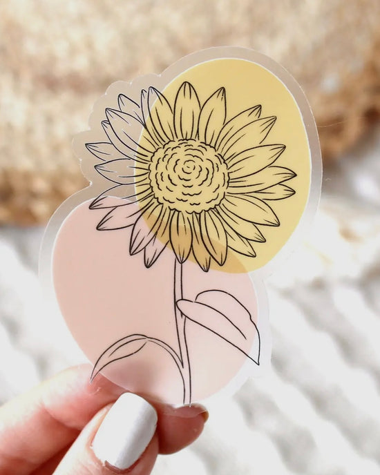 Abstract Sunflower Sticker
