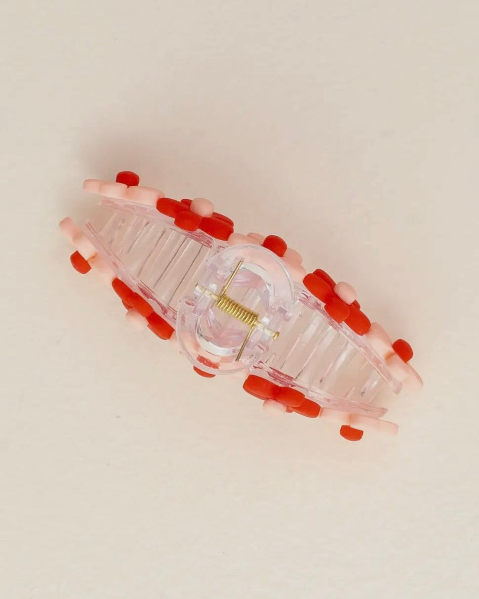 Daisy Claw Clip - Sweet Red