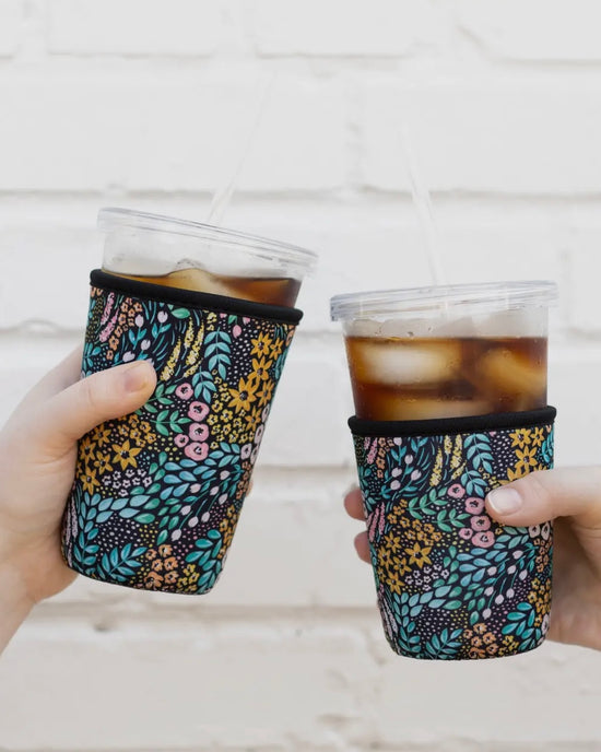 Black Floral Drink Sleeve