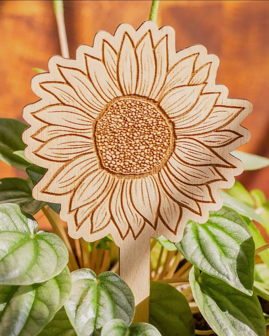 Sunflower Wooden Plant Marker