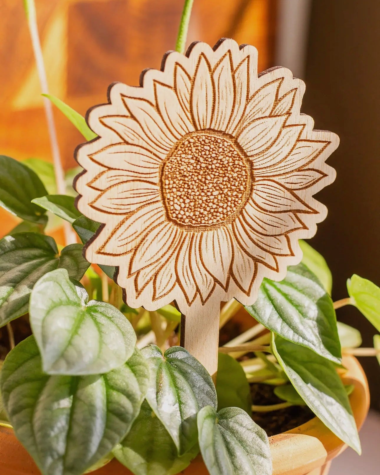 Sunflower Wooden Plant Marker