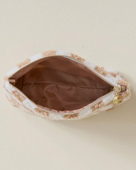 Teddy Pouch - Tan Check