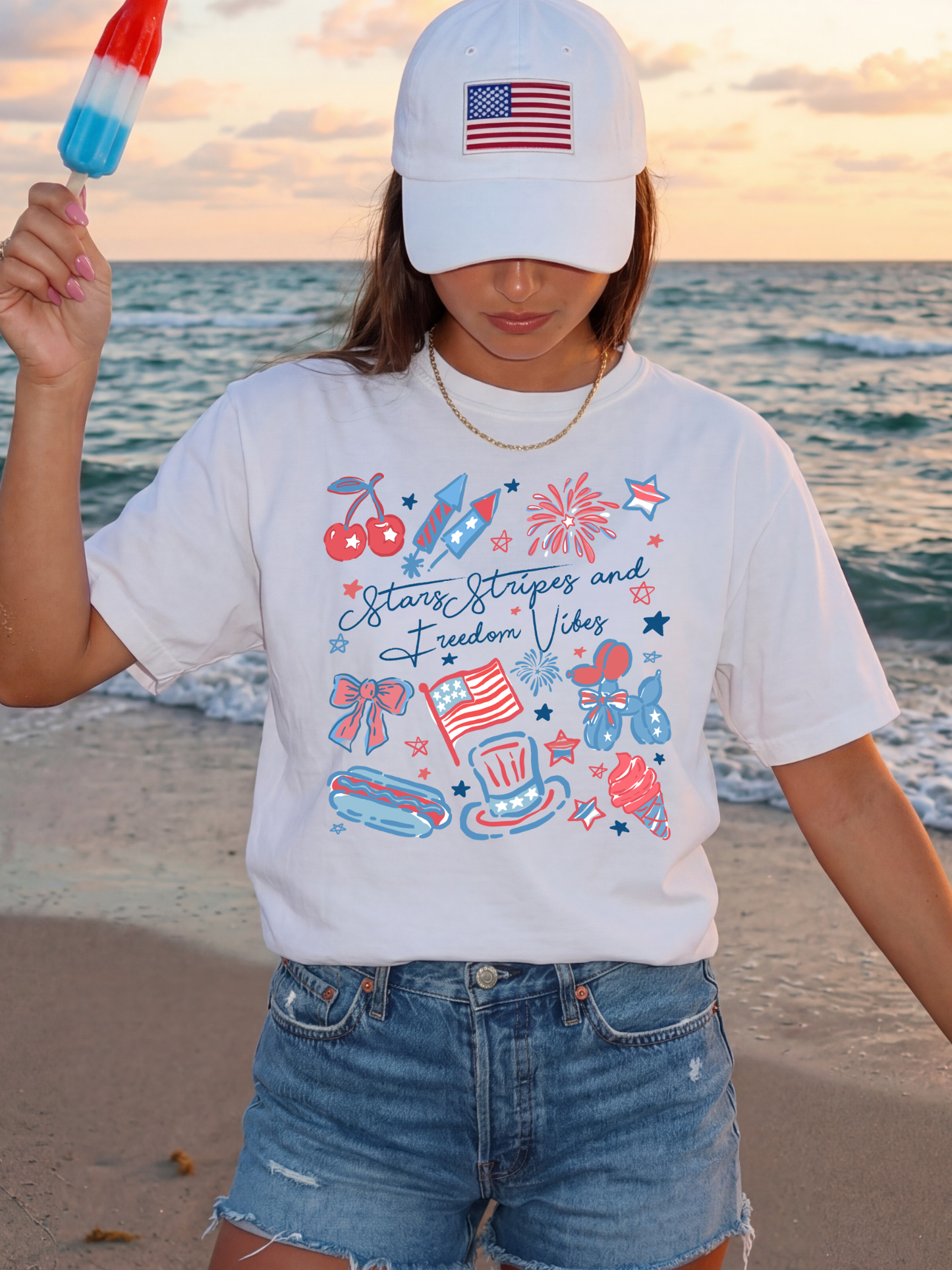 Stars, Stripes + Freedom Graphic Tee