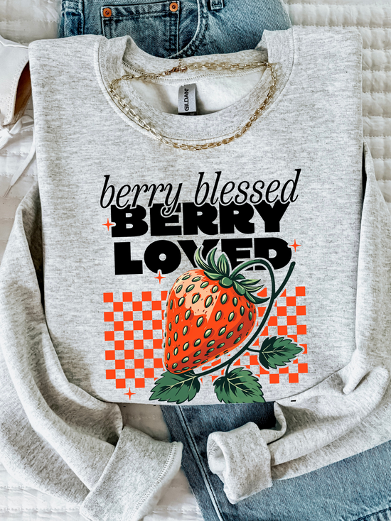 Berry Loved Crewneck - Ash