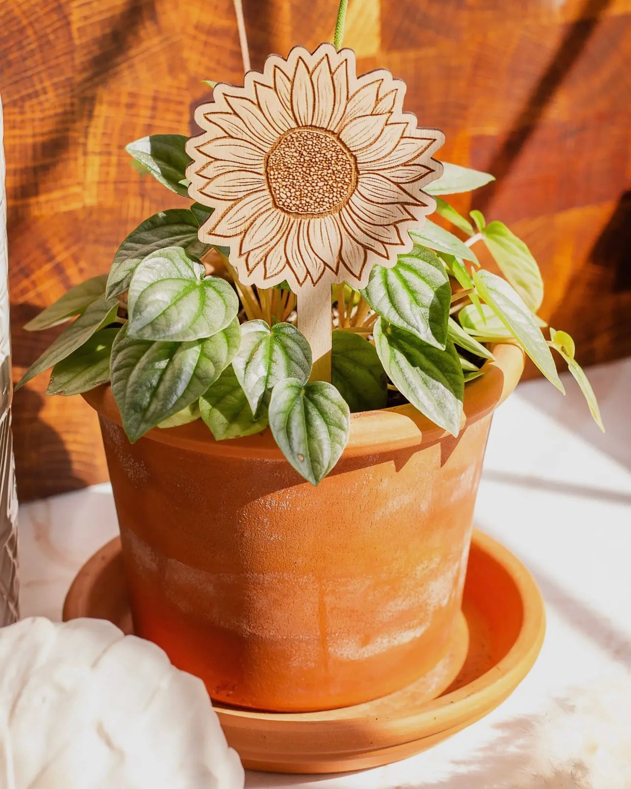 Sunflower Wooden Plant Marker