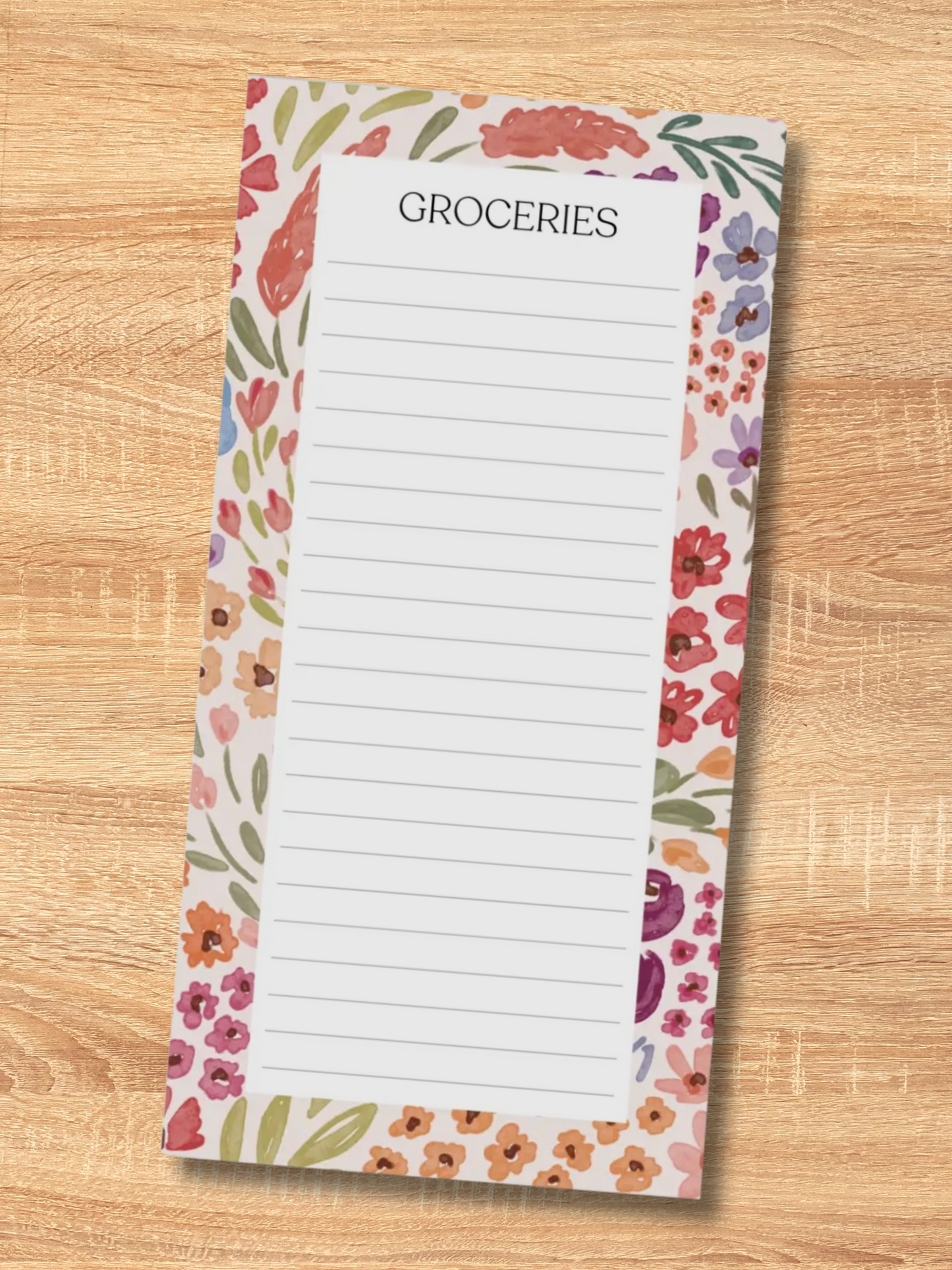 Countryside Blooms Magnetic Grocery List