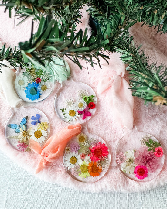 Floral Resin Ornaments