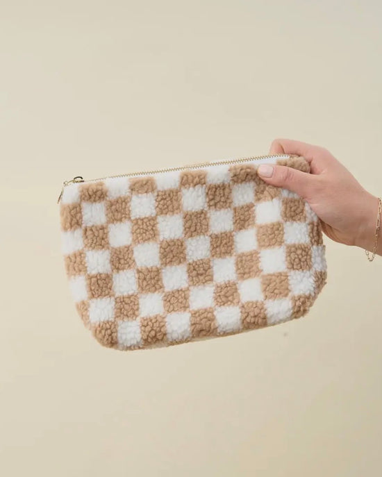 Teddy Pouch - Tan Check