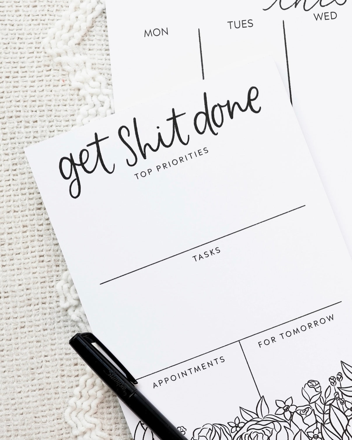 Get Shit Done Daily Planner Notepad