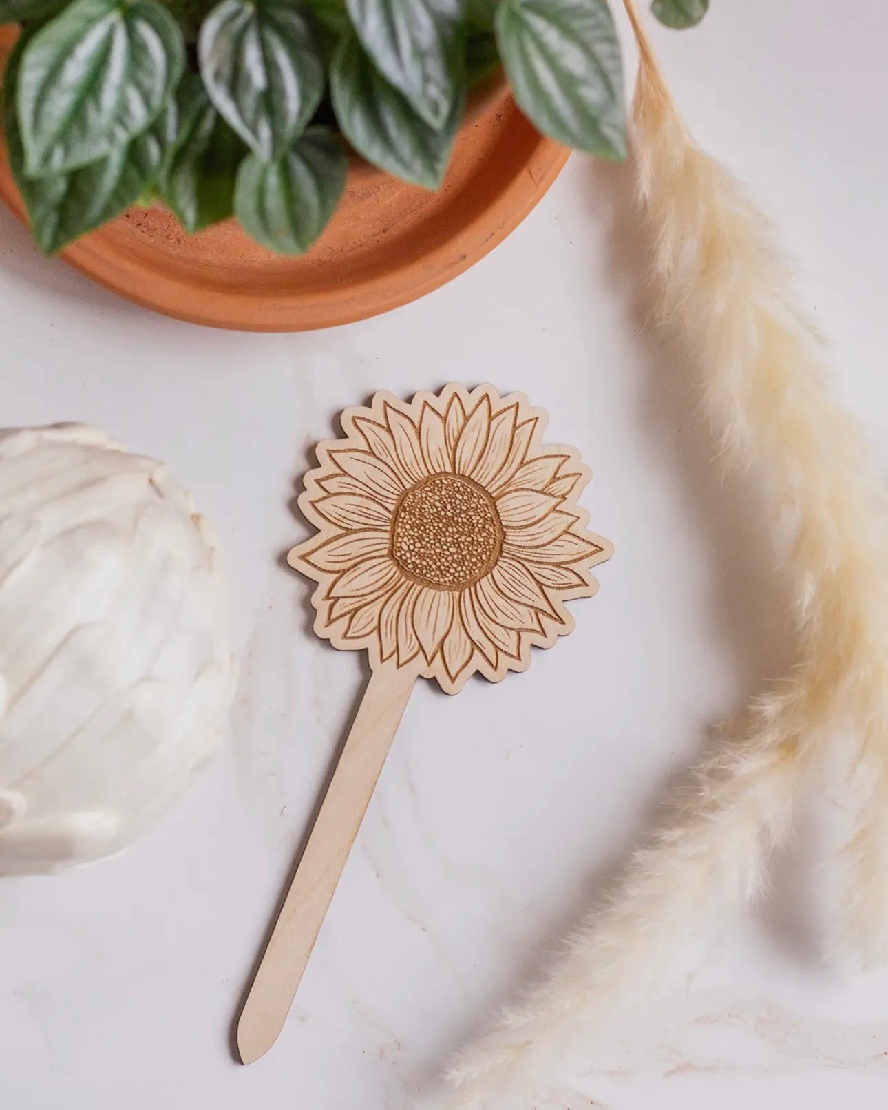 Sunflower Wooden Plant Marker