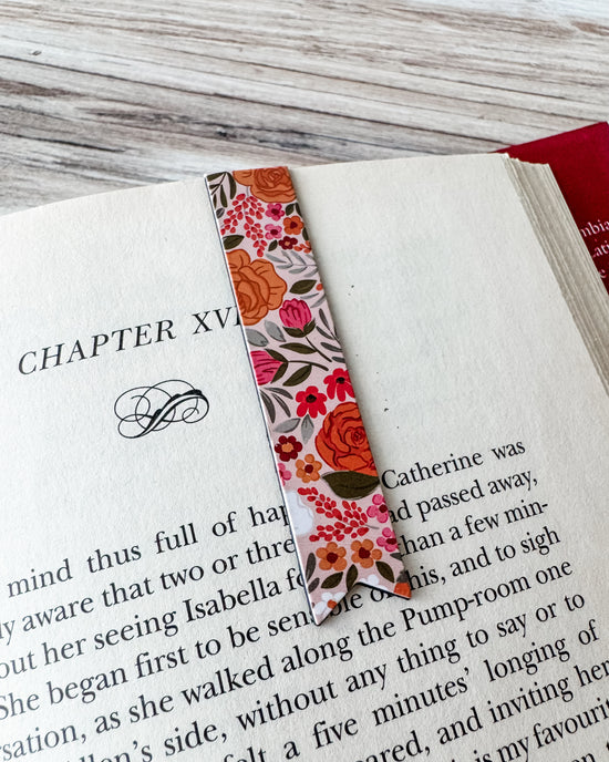 Rosewood Blooms Magnetic Bookmark