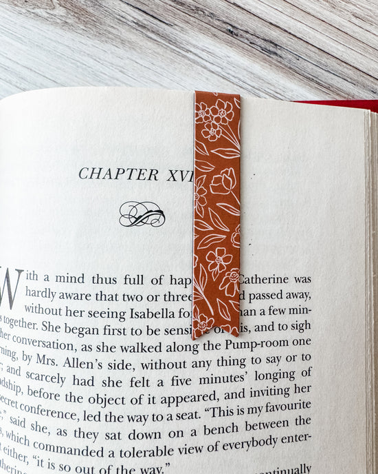 Terracotta Floral Magnetic Bookmark