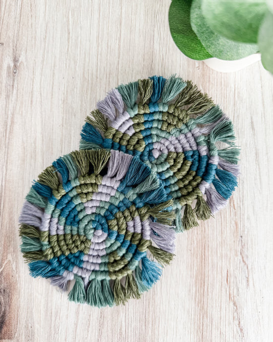 Sea of Green Mug Rug Set