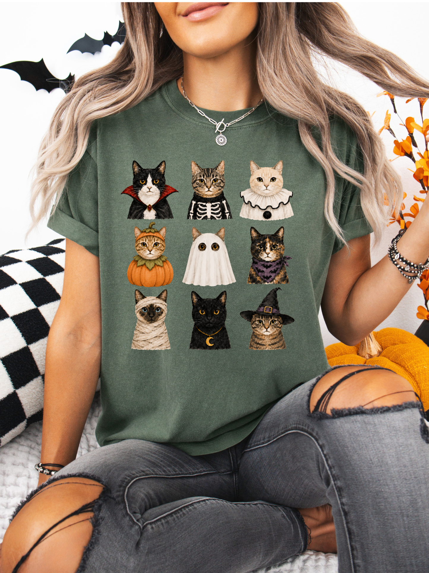 Halloween Cat Graphic Tee (Early Access)