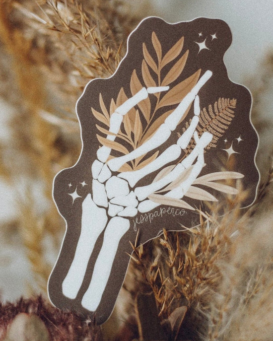 Floral Skeleton Sticker