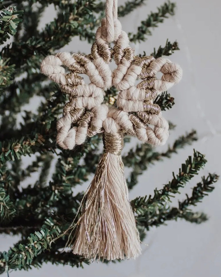 Macrame Star Ornament - Moon