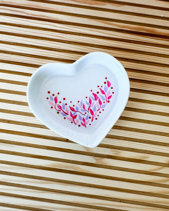 Sweetheart Botanical Heart Trinket Dish