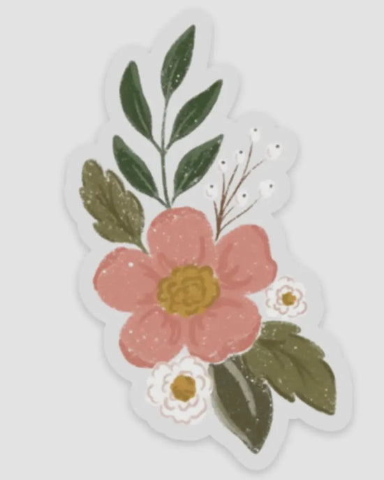 Pink Camellia Sticker