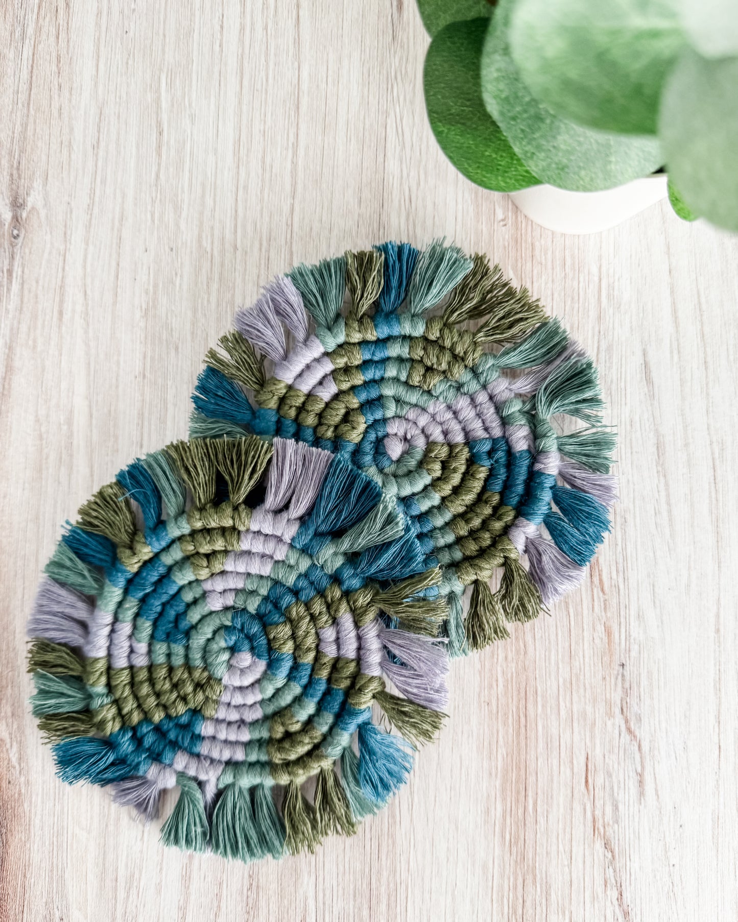 Sea of Green Mug Rug Set