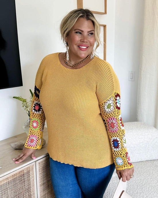 Indie Crochet Top - Mustard