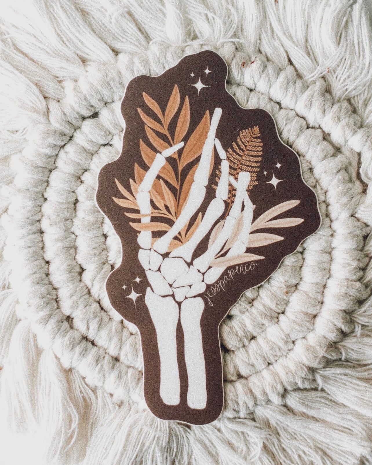 Floral Skeleton Sticker