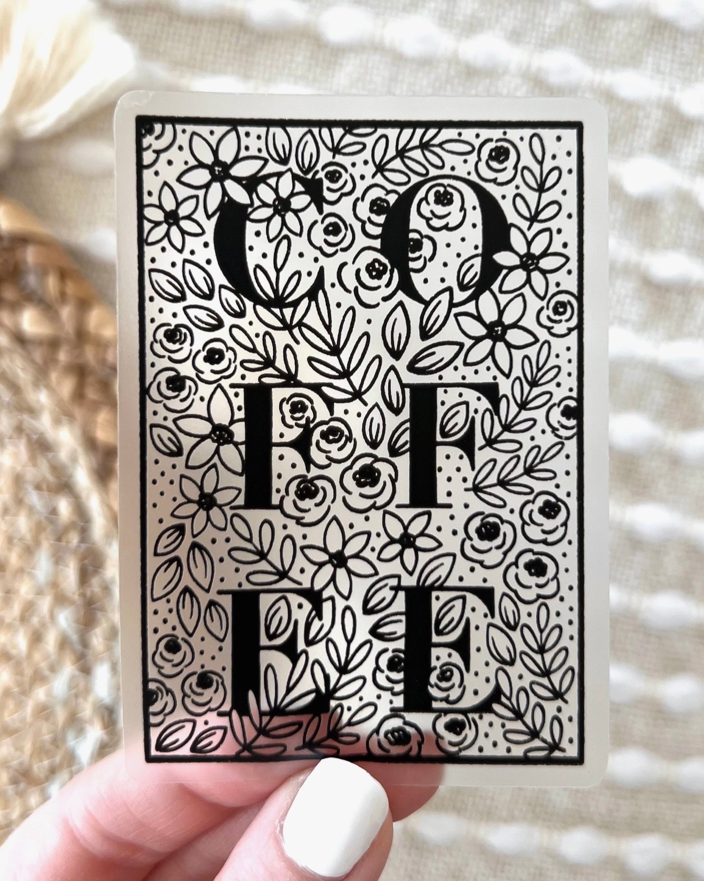 Floral Coffee Sticker