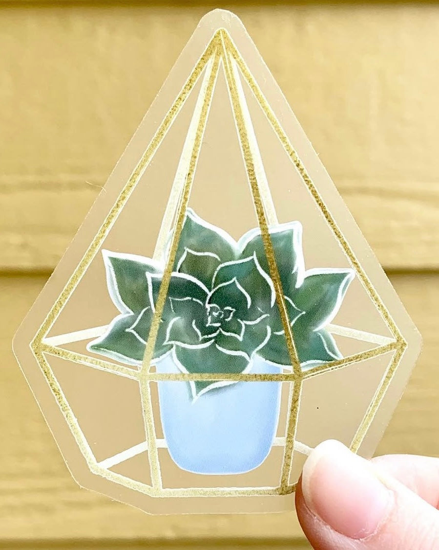 Golden Glow Terrarium Sticker