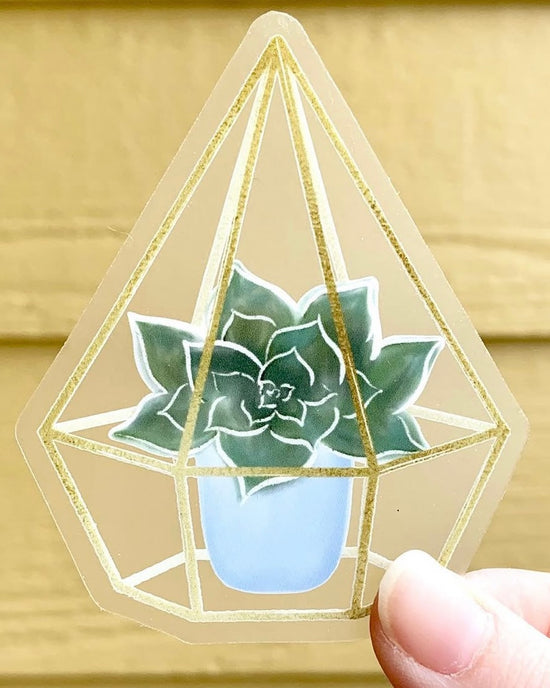 Golden Glow Terrarium Sticker